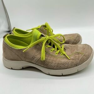 Canal Elise comfort sneakers tan neon suede walking shoes women’s 40 / 10